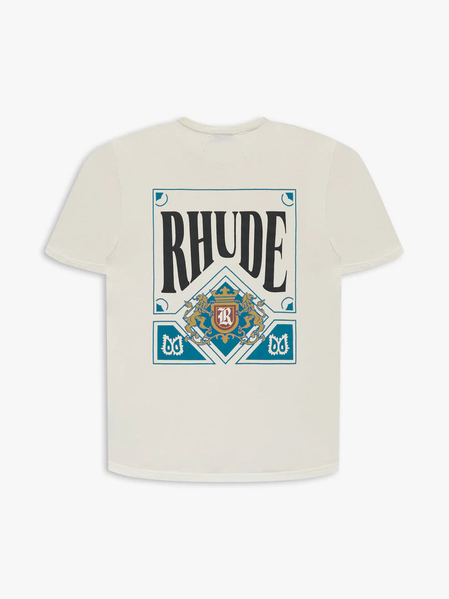 Rhude Vintage Card Tee Cream White/Green