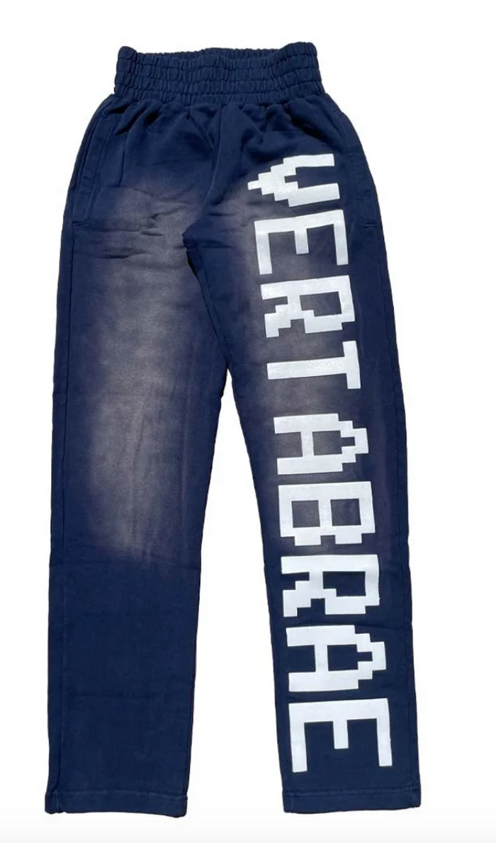Vertabrae Sweatpants Faded Navy/ White