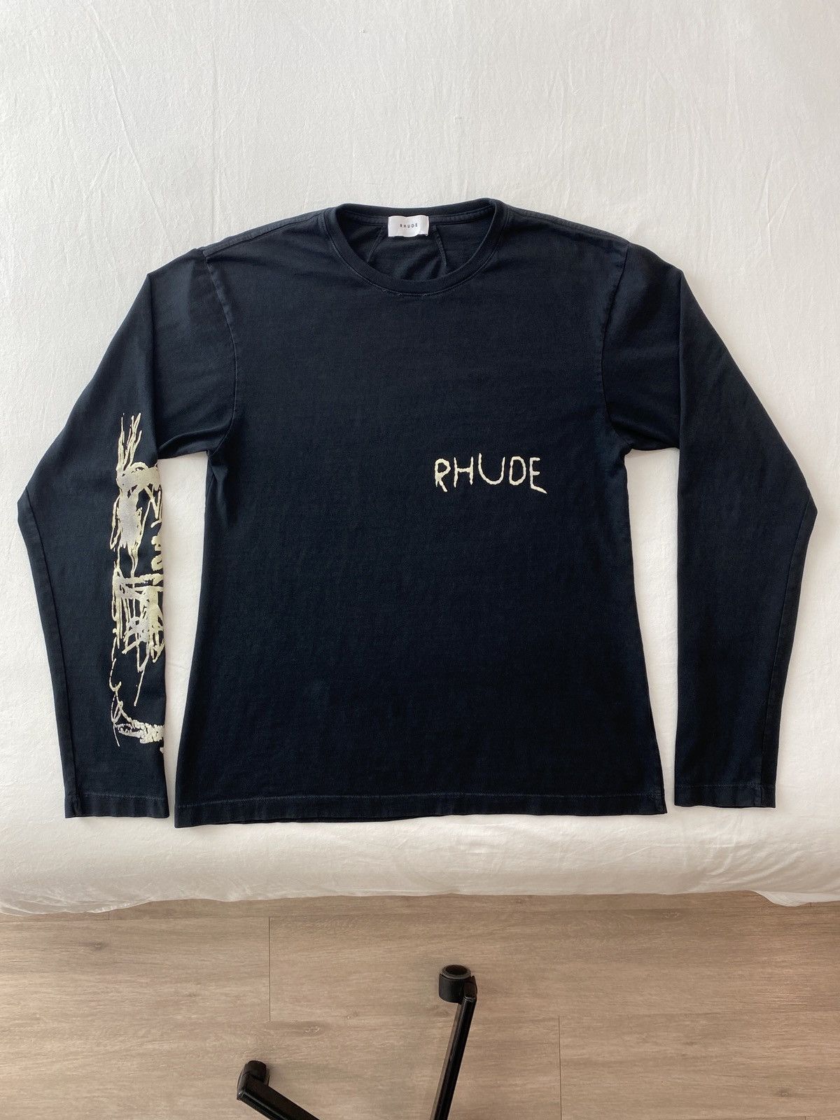 Rhude Scabbing L/S Black