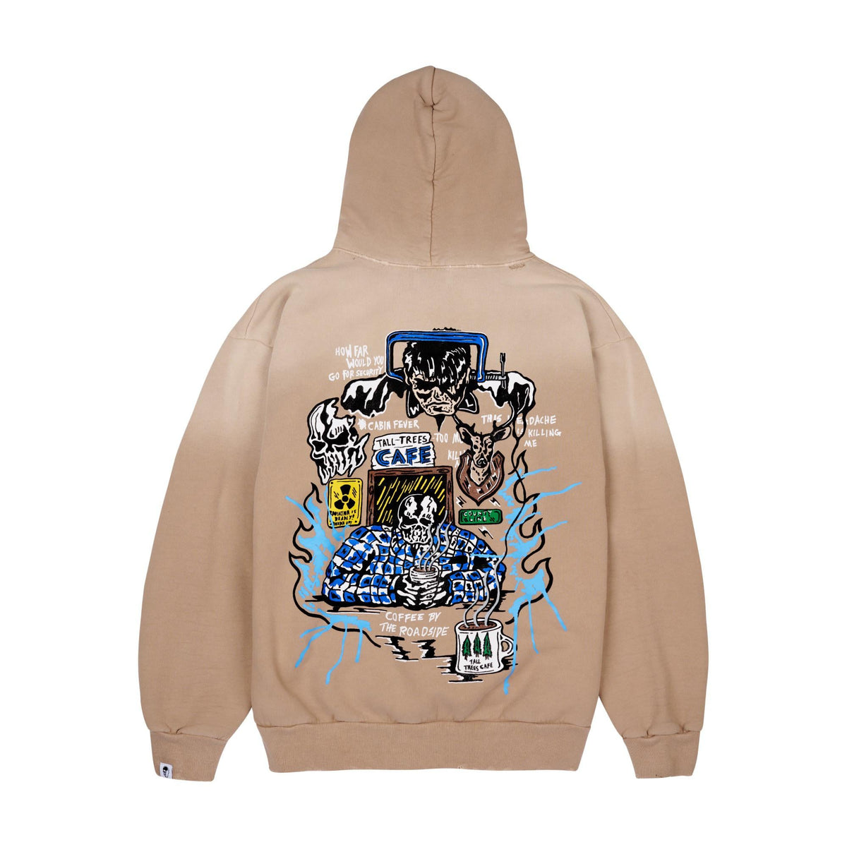 Warren Lotas Roadside Coffee Hoodie Tan