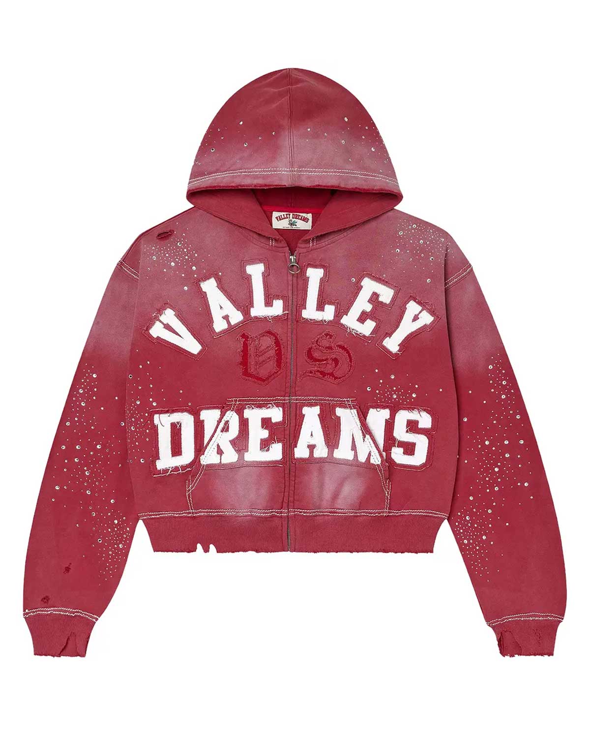 Vale Forever Classico Zip Up Hoodie Ruby Red