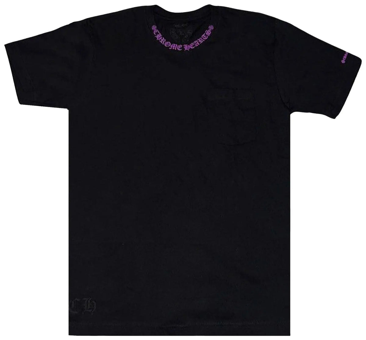 Chrome Hearts Neck Logo Tee 'Black/Purple'