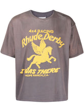 RHUDE DERBY T-SHIRT WASHED GREY