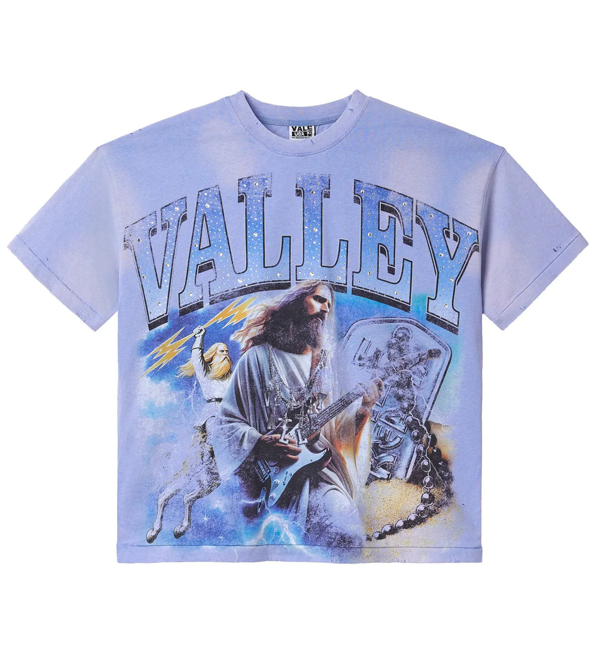 Vale Forever Holy Metal Bling Tee Blue