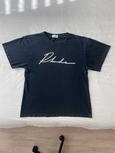 Rhude Center Script Tee Black