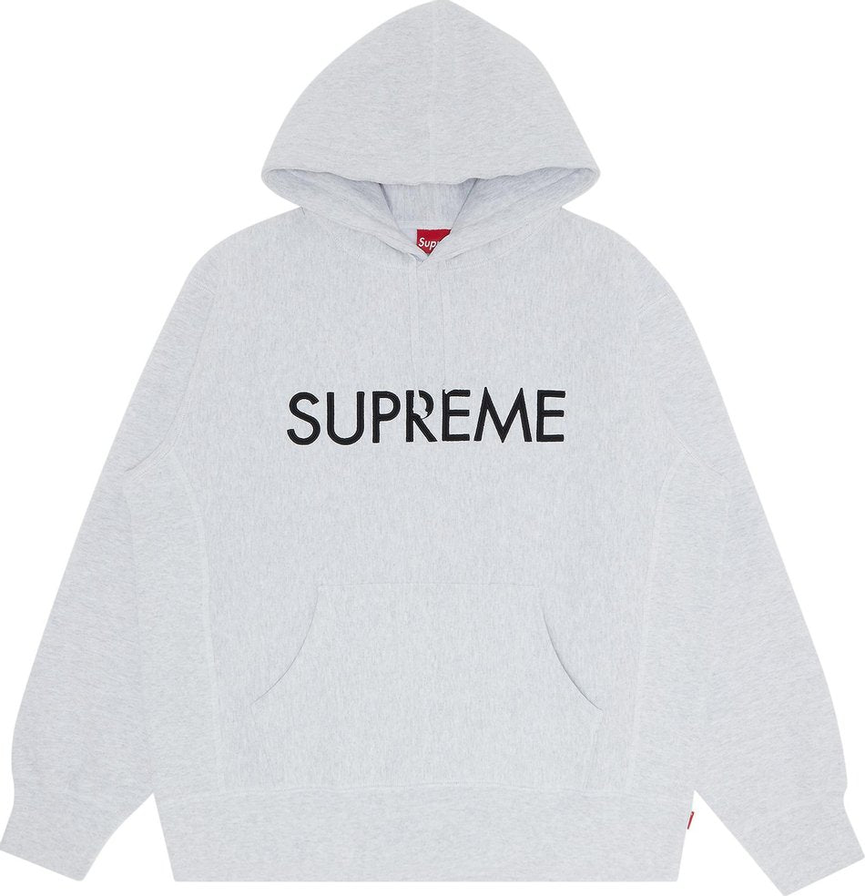 Supreme Capital Hooded Sweatshirt Ash Grey