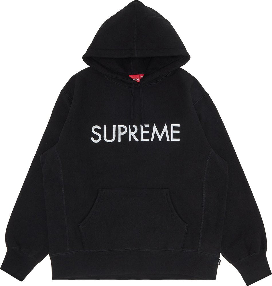 Supreme Capital Hooded Sweatshirt Black