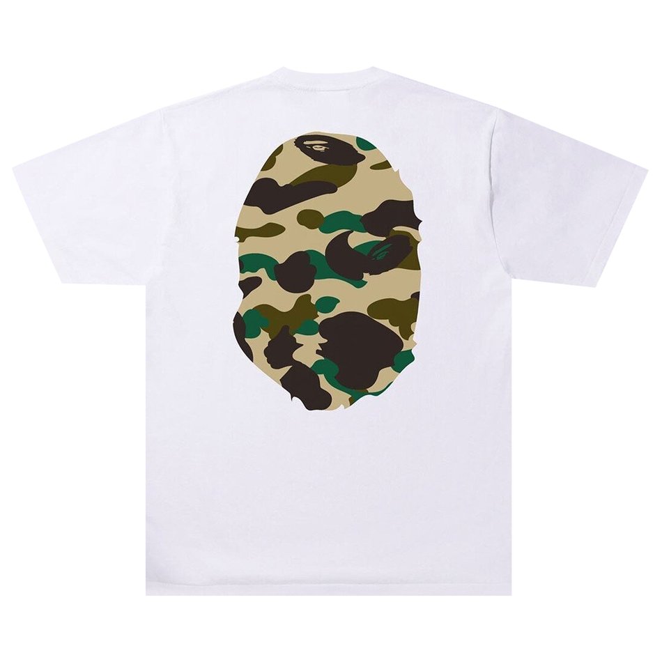 BAPE 1st Camo Big Ape Head Tee White Yellow