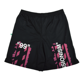 OFF-WHITE DIAG STENCIL MESH SHORTS