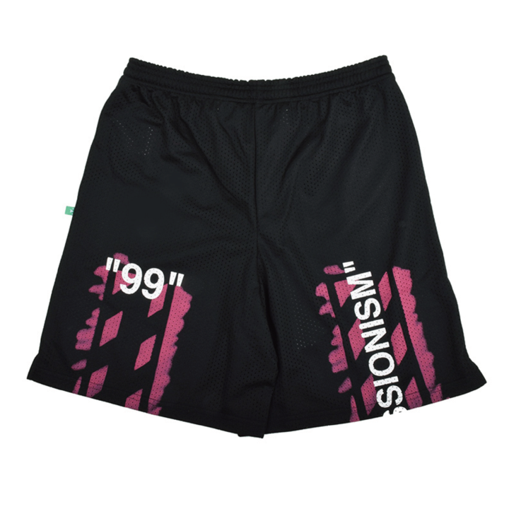 OFF-WHITE DIAG STENCIL MESH SHORTS