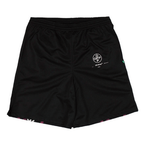 OFF-WHITE DIAG STENCIL MESH SHORTS