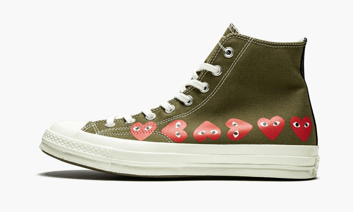 Converse Chuck Taylor All-Star 70 Hi CDG Play Multi-Heart Green