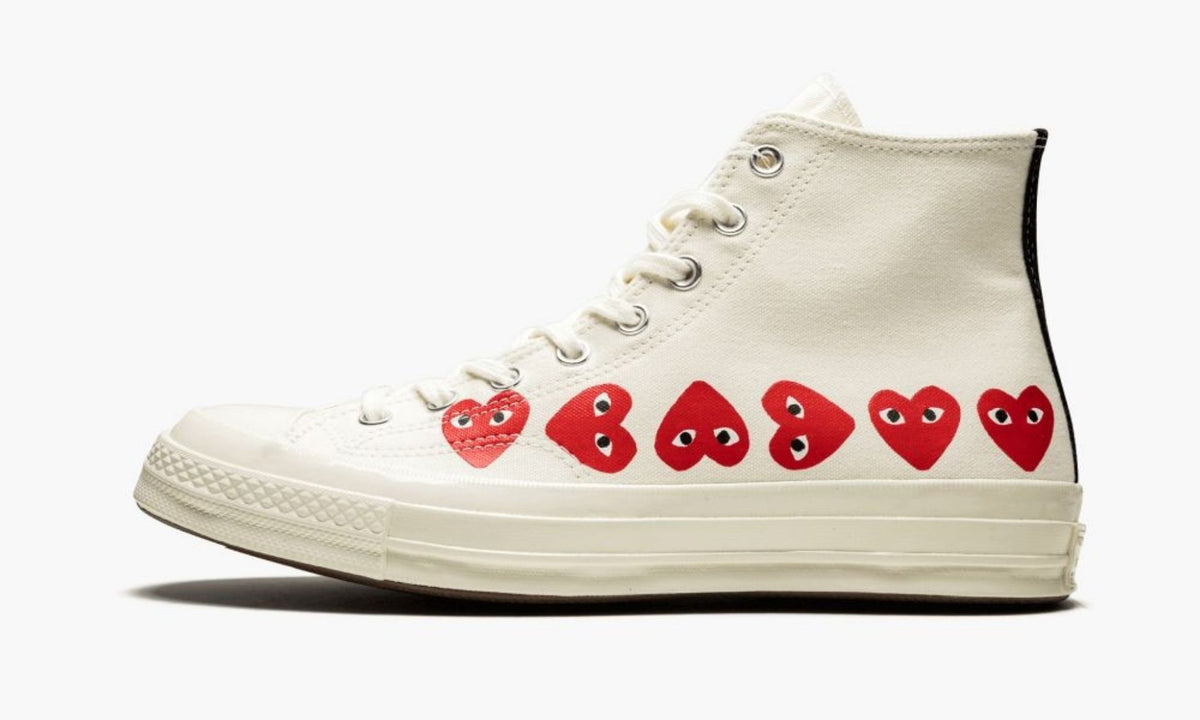 Converse Chuck Taylor All-Star 70 Hi CDG Play Multi-Heart White