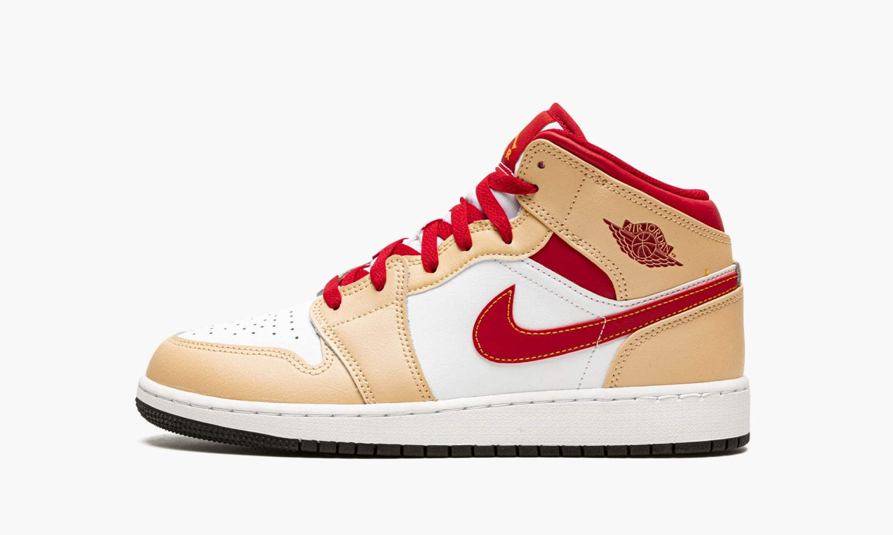 Air Jordan 1 Mid Beige Red (GS)