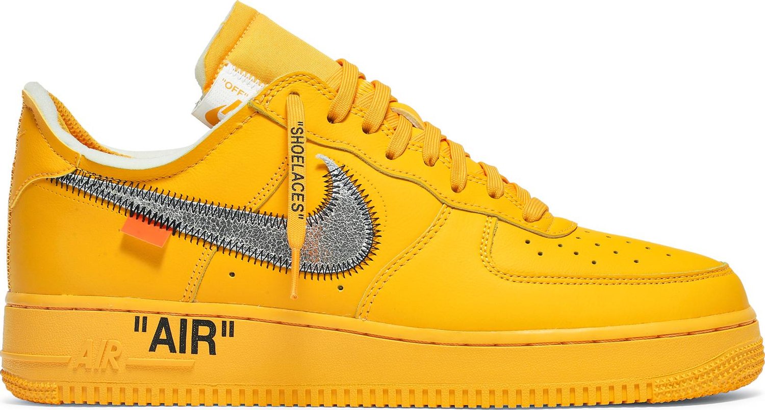 Nike Air Force 1 Low OFF-WHITE University Gold Metallic Silver