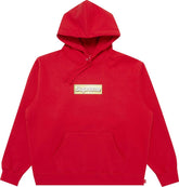 Supreme Bling Box Logo Hooded Sweatshirt Red