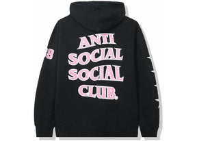 Anti-Social Social Club "Sports" Black/Pink Hoodie