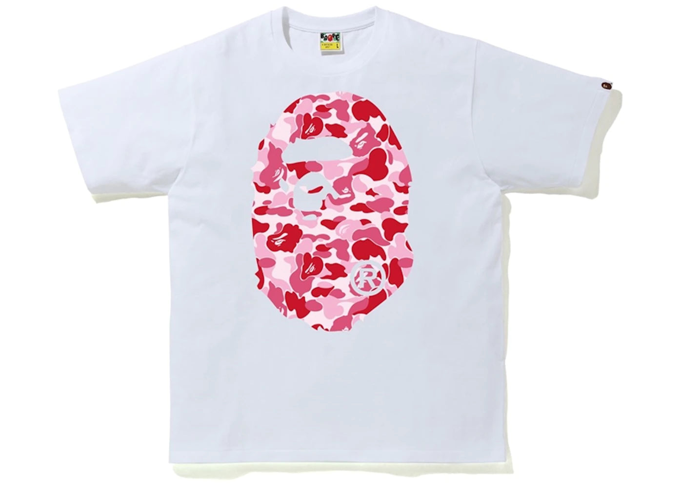 Bape Big Ape White Pink Camo Tee