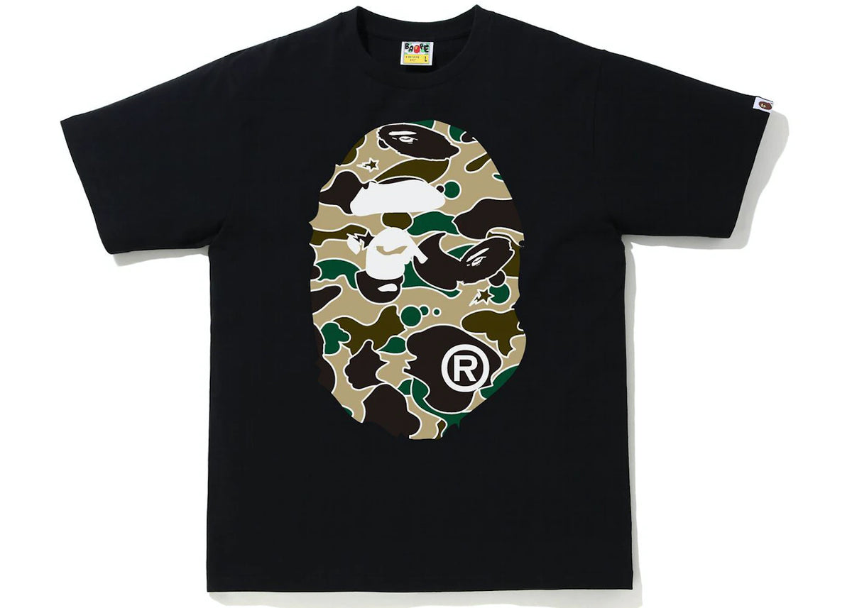 Bape Bapesta Camo Big Ape Head Tee Black Yellow