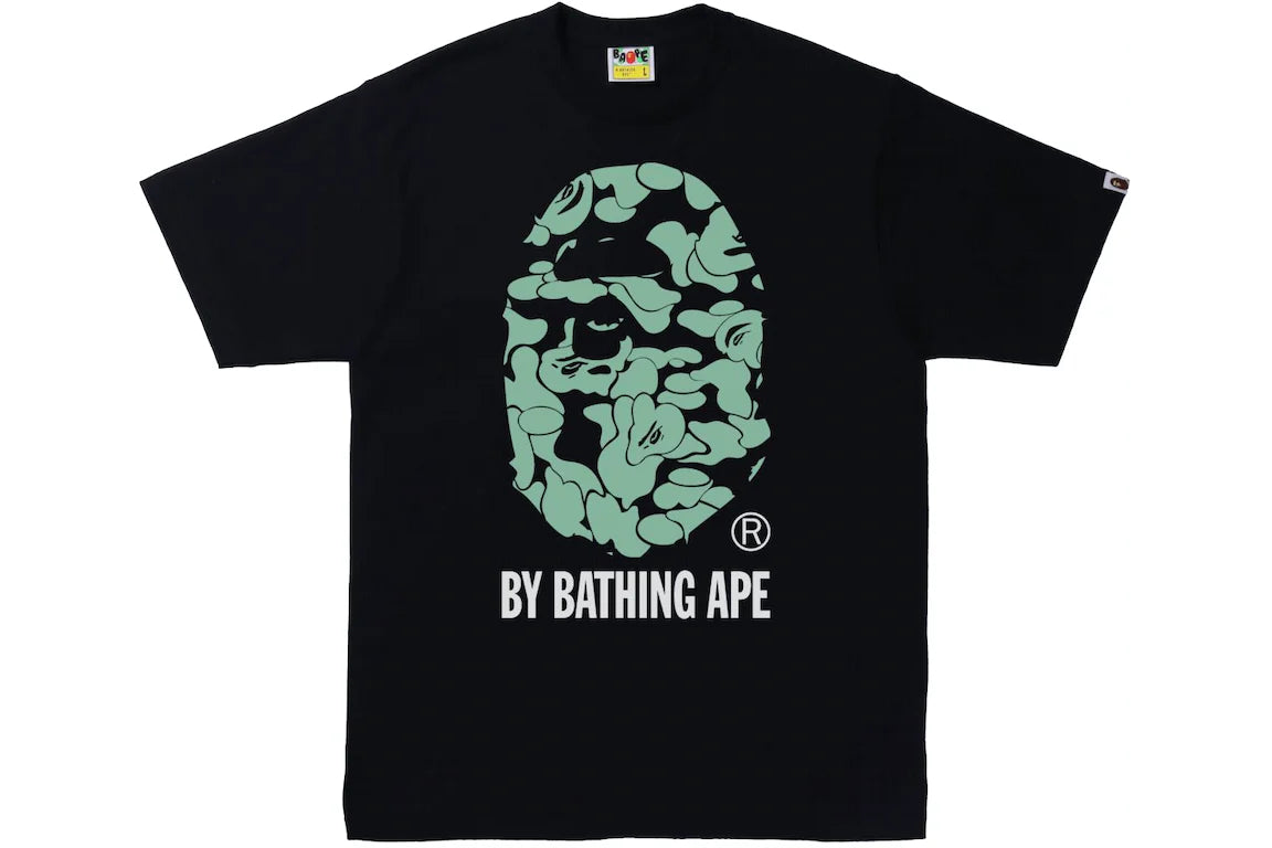 BAPE Text Code Camo By Bathing Ape Tee Black