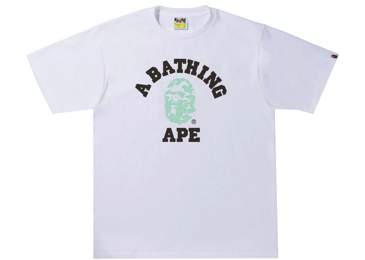 Bape Text Code Camo White T-Shirt