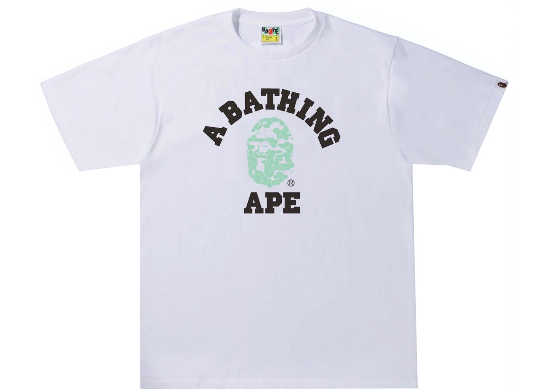 Bape Text Code Camo White T-Shirt