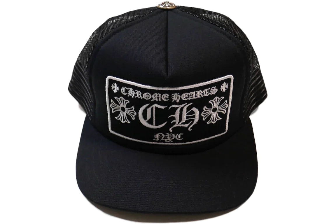 Chrome Hearts CH New York City Trucker Hat Black/Black