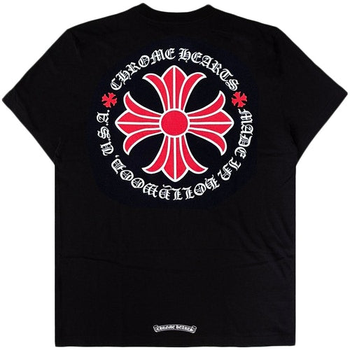 Chrome Hearts Made In Hollywood Plus Cross T-Shirt Black/Red