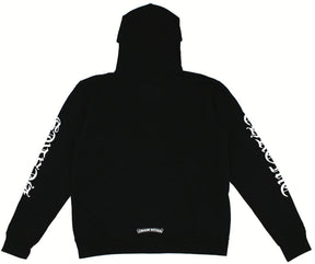 Chrome Hearts Vertical Logo FU Hood Hoodie Black/White