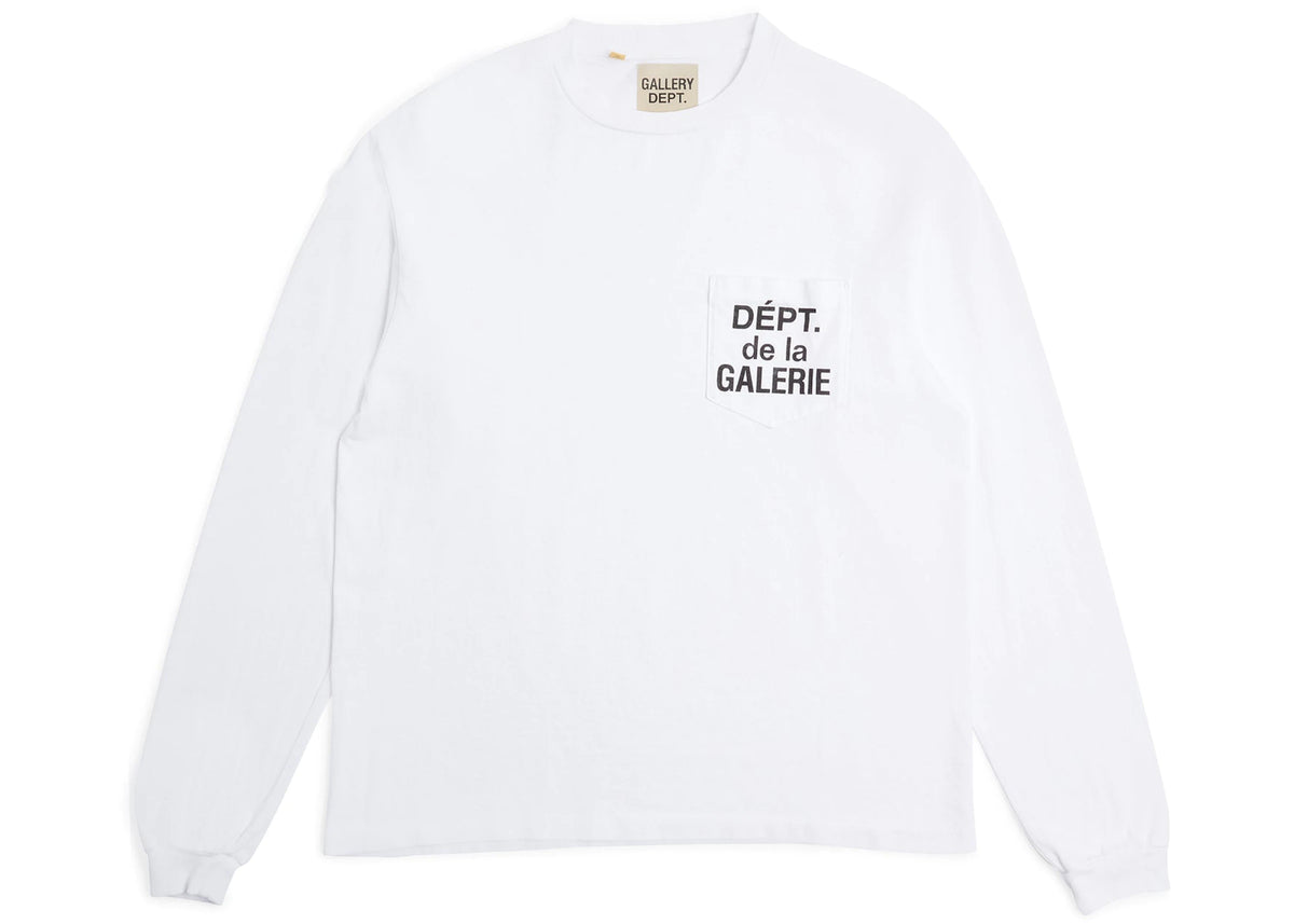 Gallery Dept. De La GALERIE L/S Pocket T-shirt White/Black