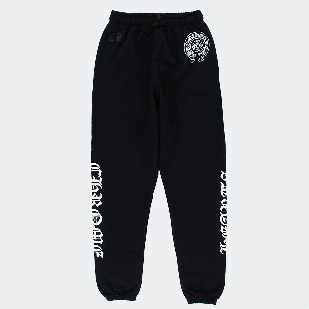 CHROME HEARTS LOGO DRAWSTRING BLACK SWEATPANTS