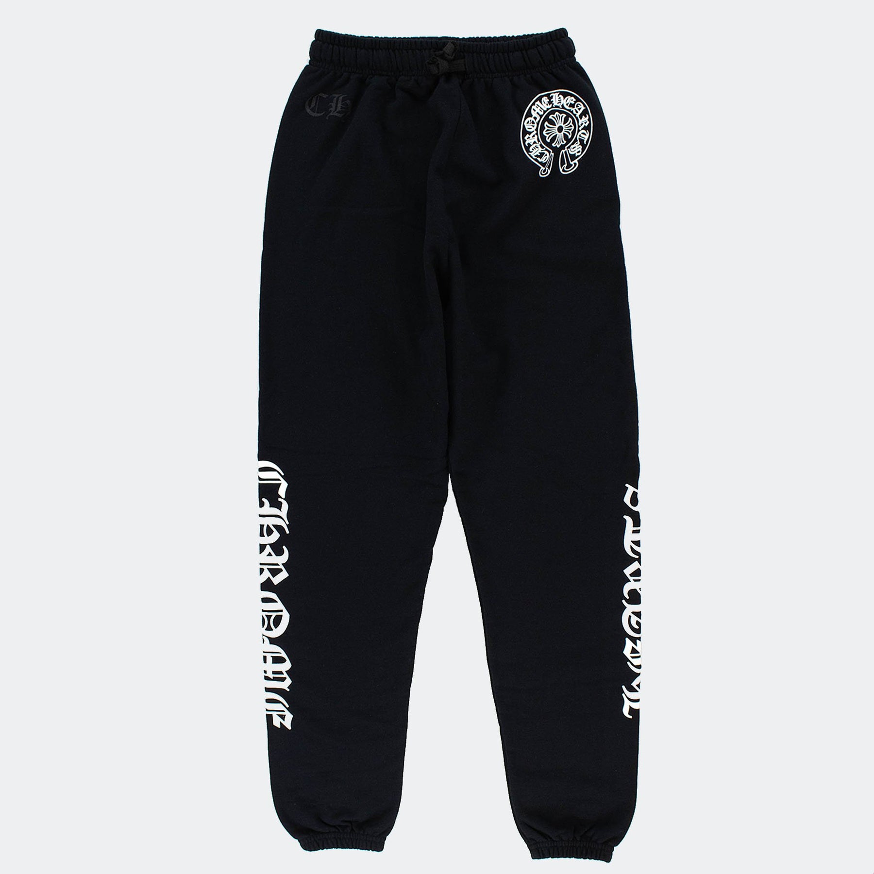 CHROME HEARTS LOGO DRAWSTRING BLACK SWEATPANTS