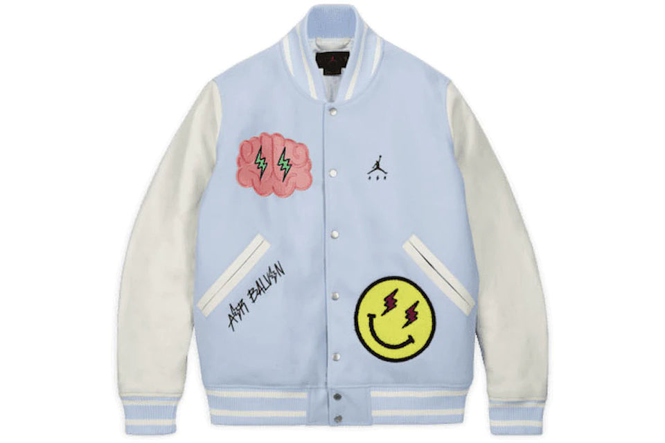 Air Jordan x J Balvin Varsity Jacket White/Blue