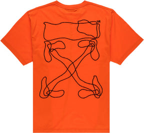 OFF-WHITE Abstract Arrows S/S Reconstr Tee Orange Black