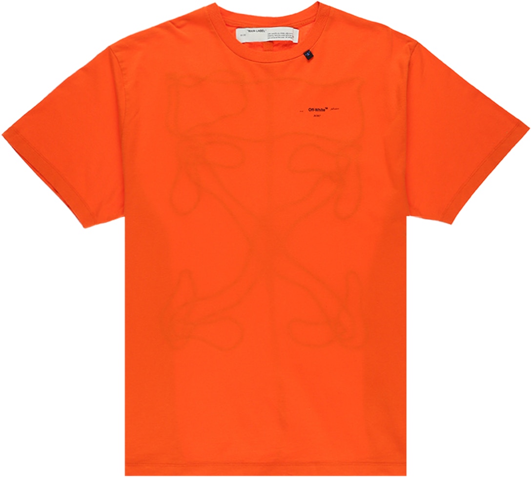 OFF-WHITE Abstract Arrows S/S Reconstr Tee Orange Black