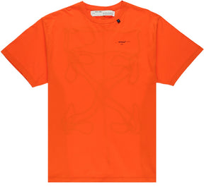 OFF-WHITE Abstract Arrows S/S Reconstr Tee Orange Black