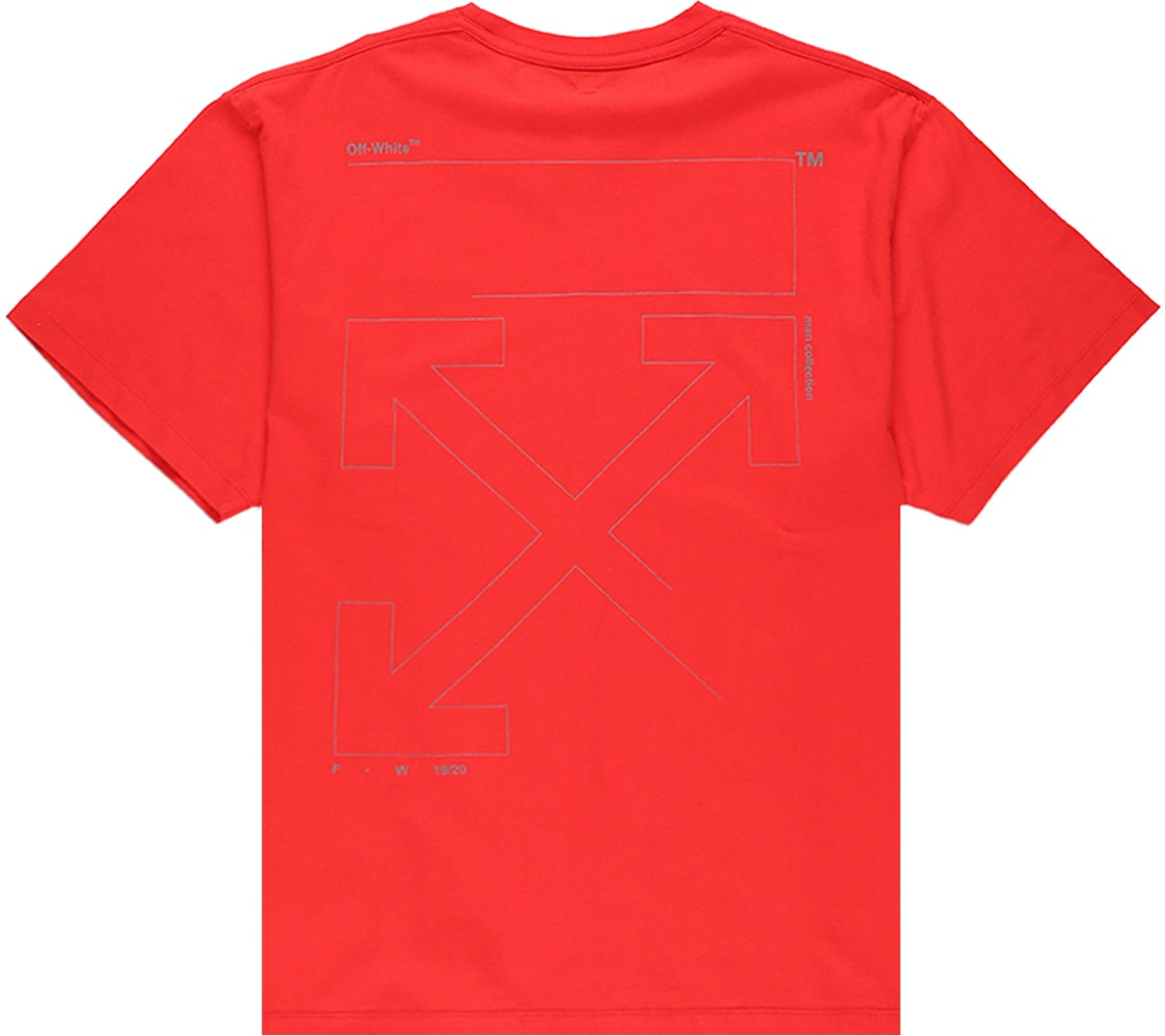 OFF-WHITE Unfinished S/S Over Tee Red