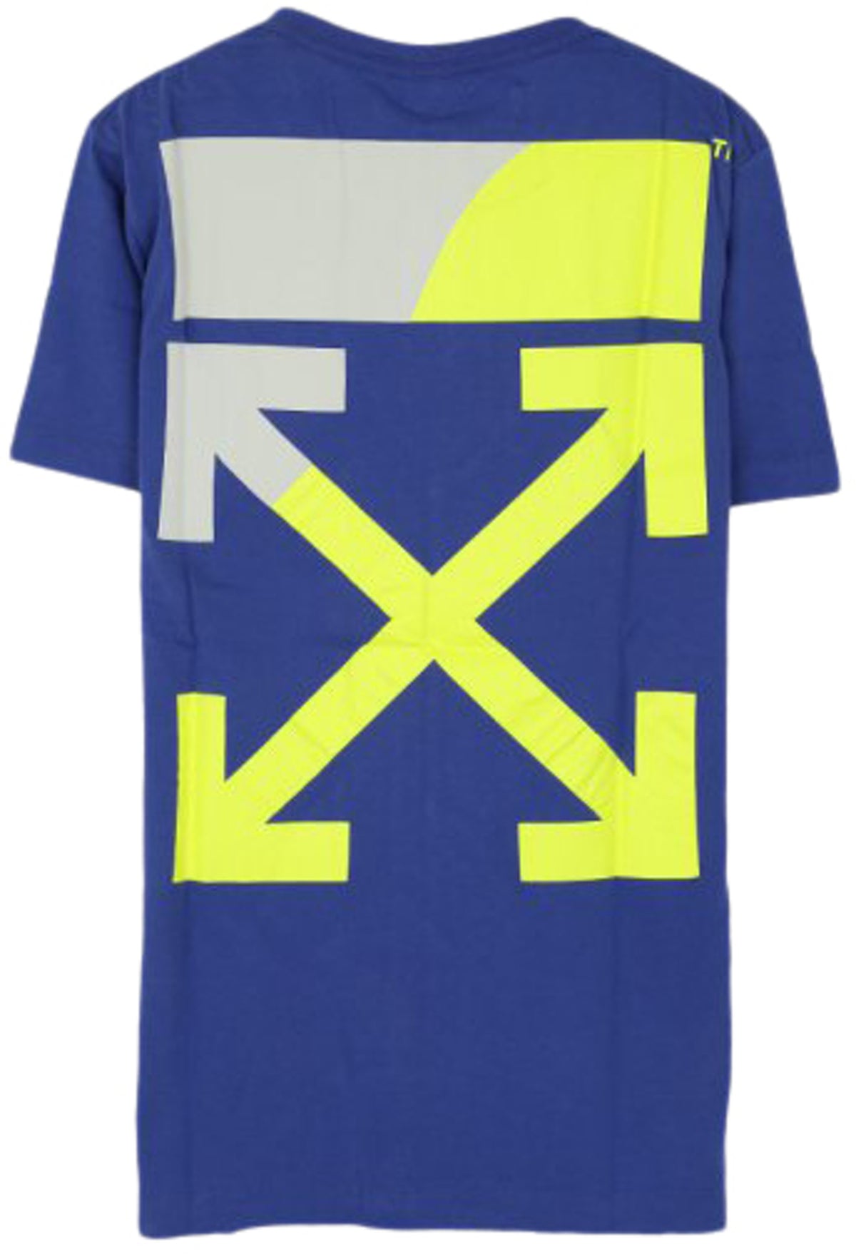 OFF-WHITE Slim Fit Split Logo Print T-Shirt Blue