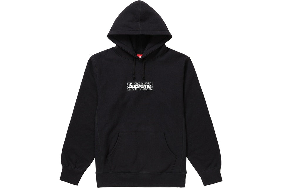 Supreme Bandana Box Logo Hooded Sweatshirt Black