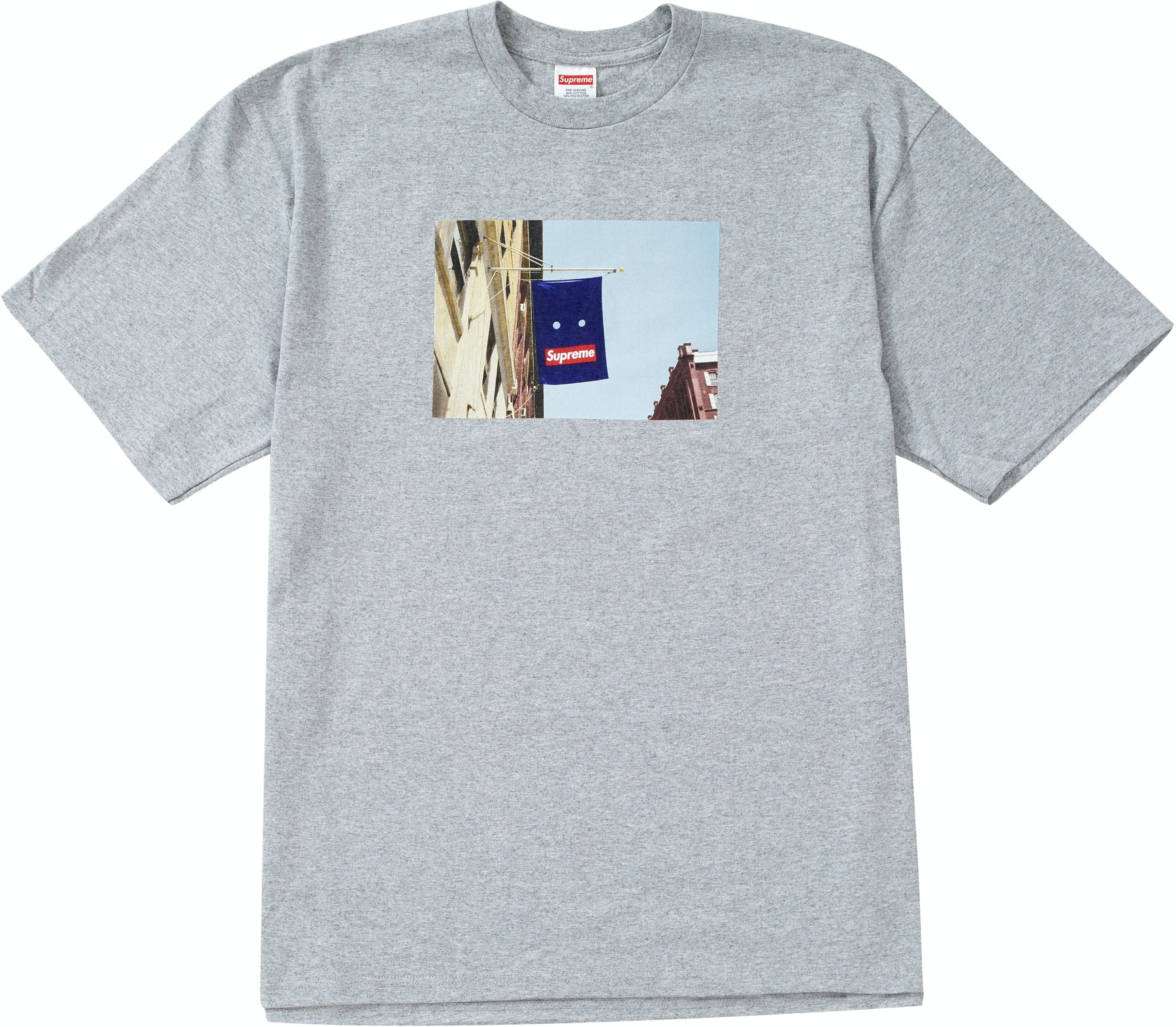 Supreme Banner Tee Heather Grey