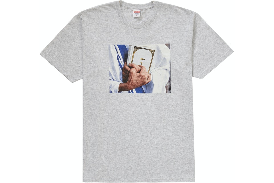 Supreme Bible Tee Ash Grey