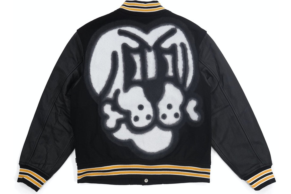 Supreme Bone Varsity Jacket Black