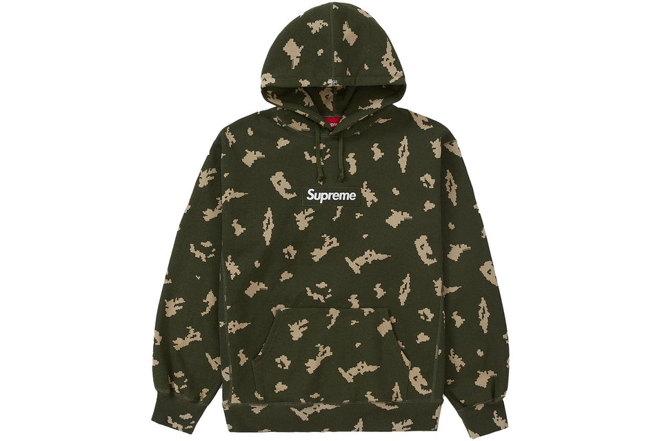 Supreme Box Logo Hooded Sweatshirt (FW21) Olive Russian Camo