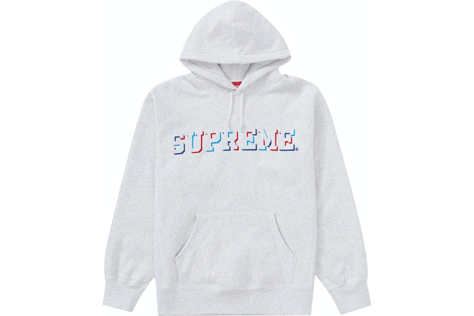 Supreme Drop Shadow Hooded Sweatshirt Heather Multi