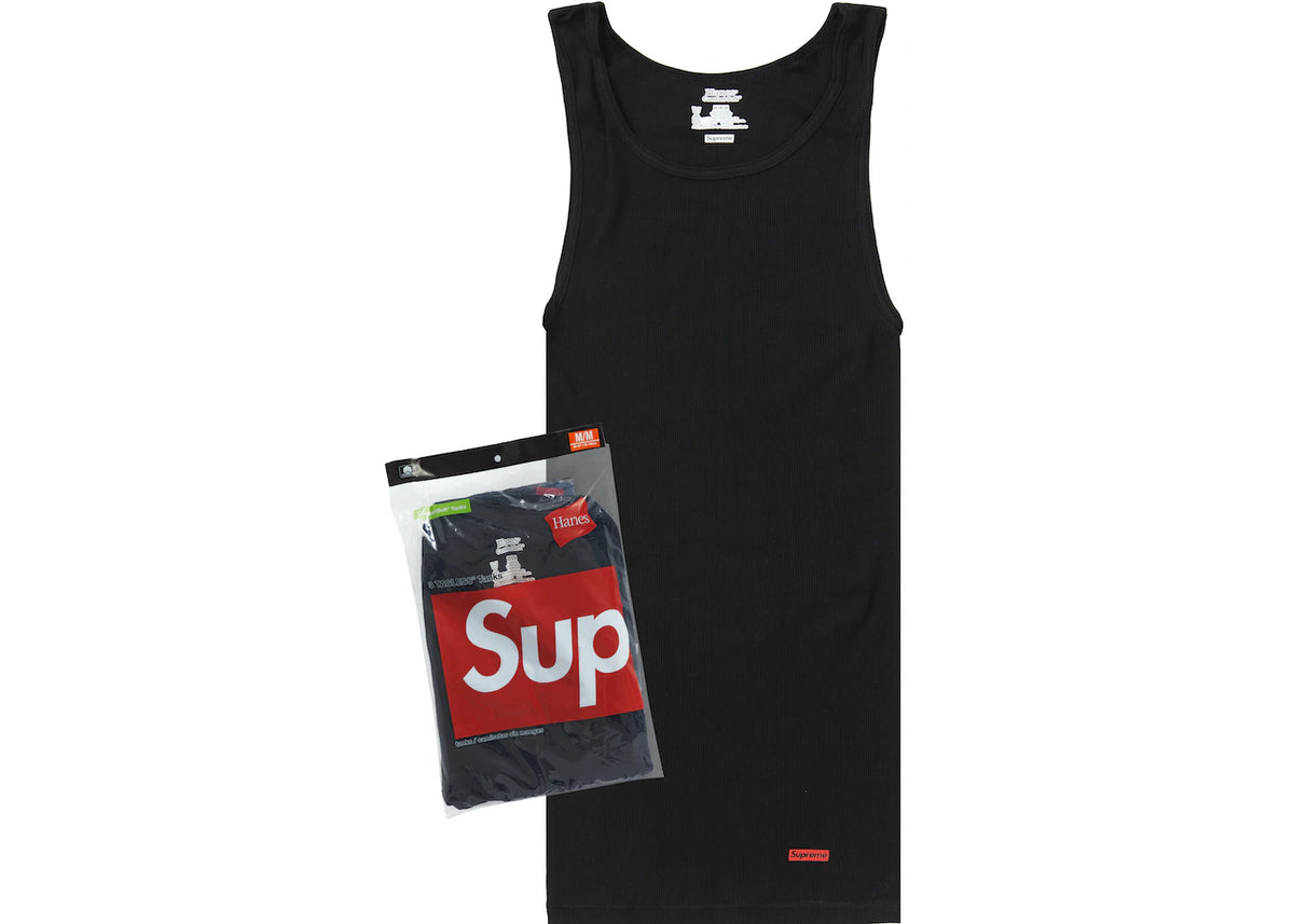 Supreme Hanes Tagless Tank Tops Black