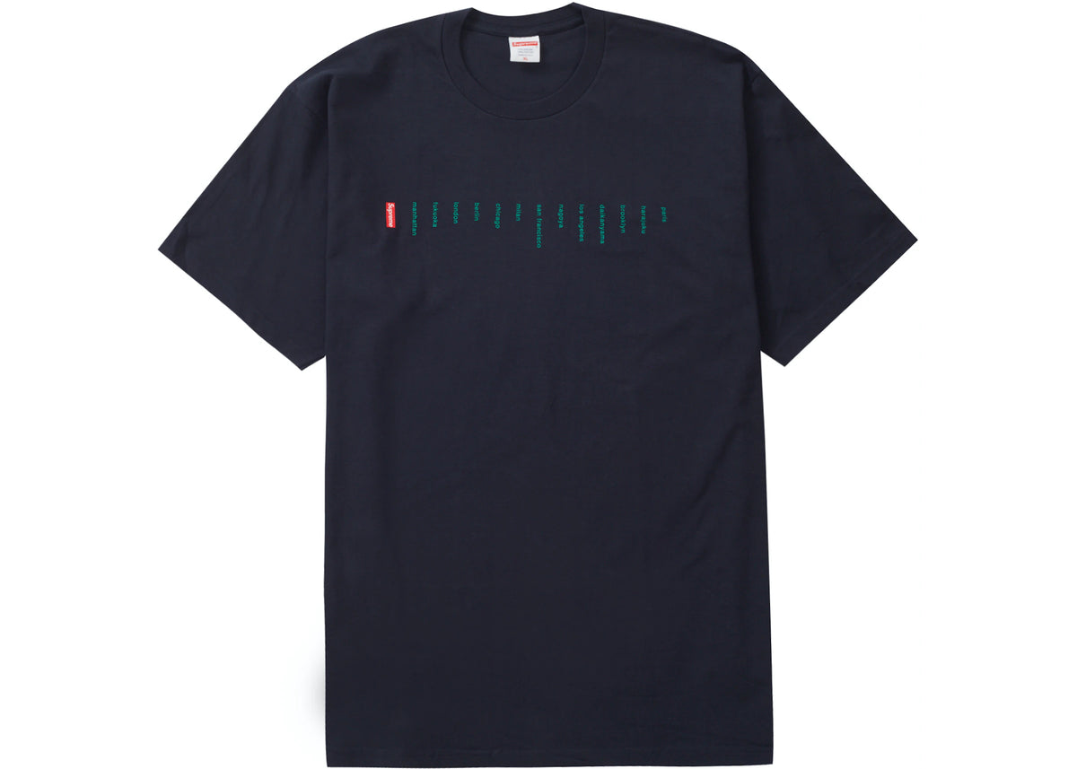 Supreme Location Tee Navy