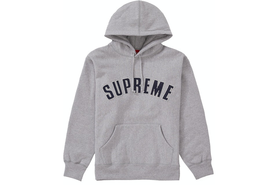 Supreme Pearl Logo Hooded Sweatshirt Heather Grey