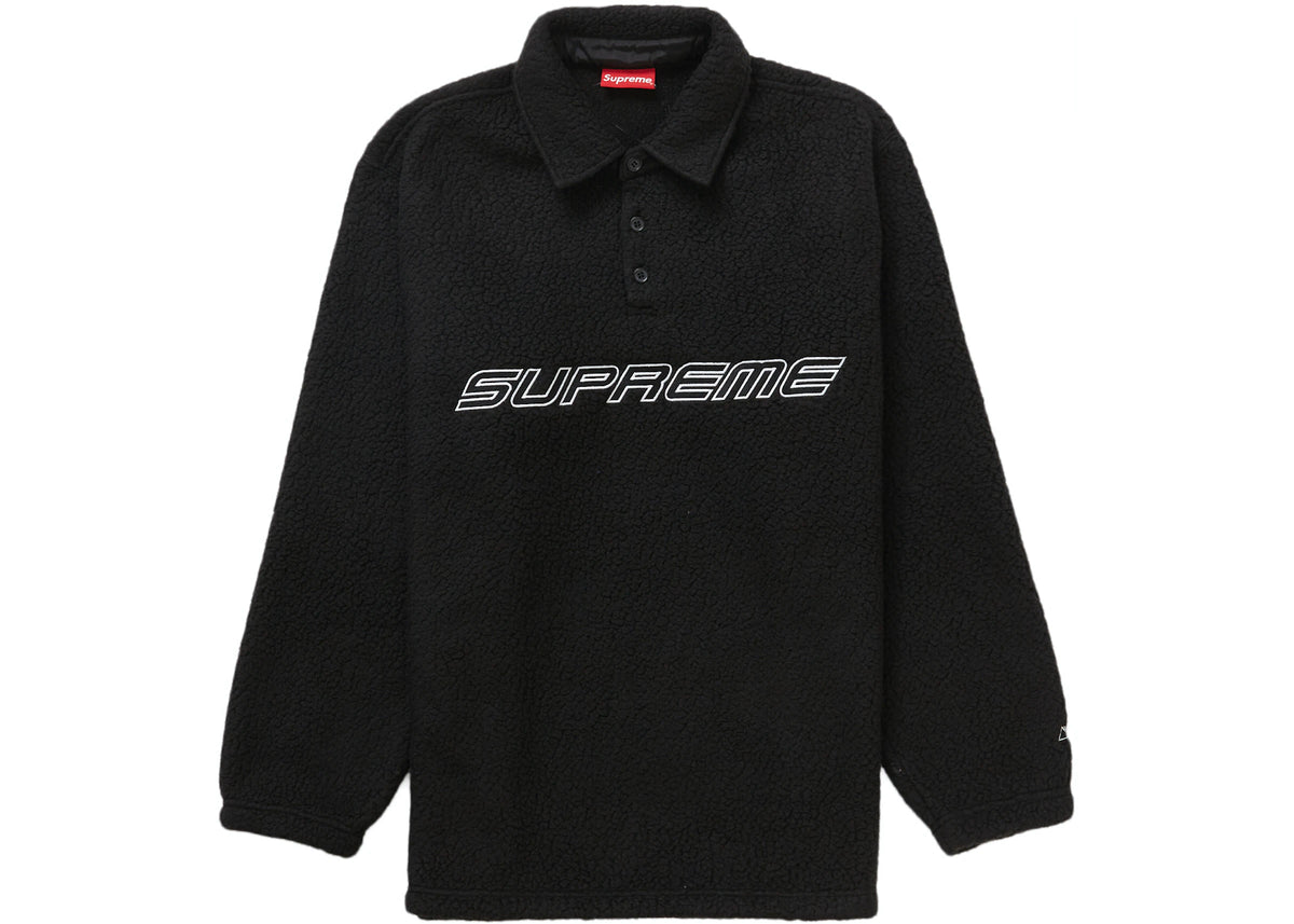 Supreme Polartec L/S Polo Black