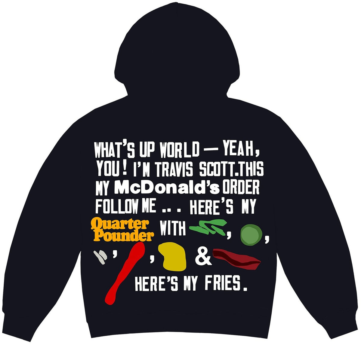 Travis Scott x CPFM 4 CJ Script Hoodie Black