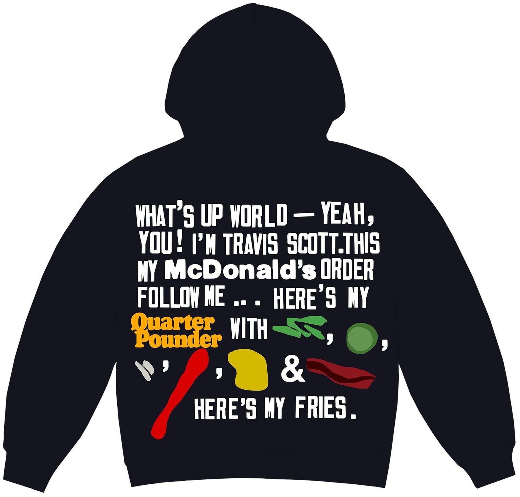 Travis Scott x CPFM 4 CJ Script Hoodie Black